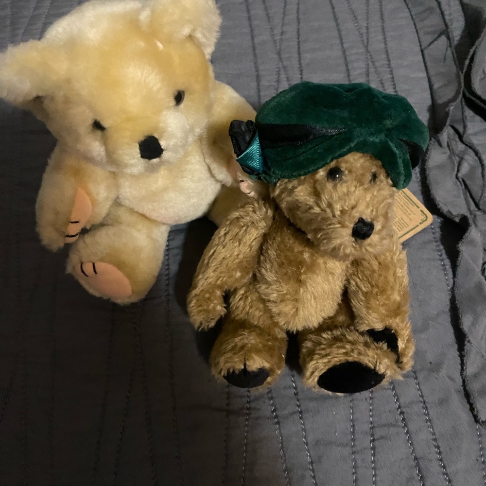 Charming Plush Bear Duo - Cream and Brown